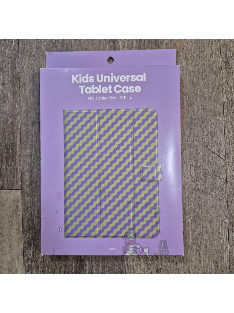 Kids Unbranded Universal Tablet Case 7-11in Purple Green Zigzag